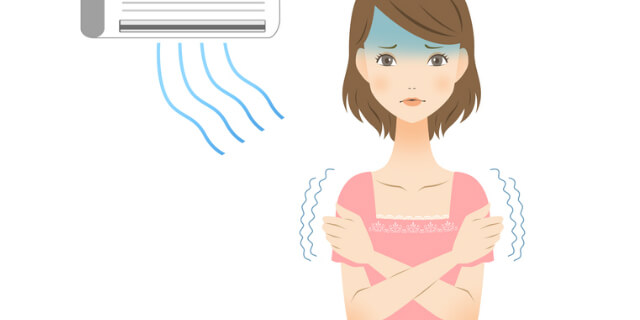 冷える女性のイラスト