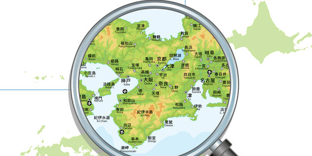 日本地図の近畿地方