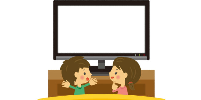 ”子どもがテレビを観る”