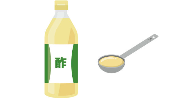 お酢を大さじ1杯を計量する