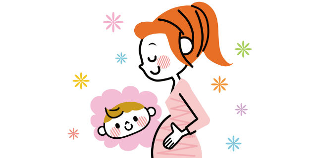 安産を願う妊婦