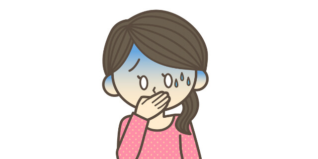 吐き気がする女性